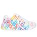 Skechers Girl's JGoldcrown: Uno Lite - Spread the Love Sneaker | Size 11.0 | White | Synthetic | Machine Washable