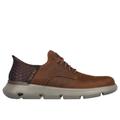 Skechers Men's Slip-ins: Garza - Gervin Slip-On Shoes | Size 10.5 Wide | Brown | Leather/Synthetic