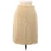 Talbots Silk Skirt: Tan Solid Bottoms - Women's Size 8