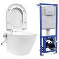 Susany Wall Hung Rimless Toilet with Concealed Cistern Ceramic White
