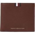 Tommy Hilfiger Men Cc Wallet with Coin Compartment, Multicolor (Dark Chestnut), One Size