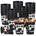Tanlade 50 Pcs Video Game Plastic Cups Video Game Party Favors for Kids Game Birthday Party Supplies Plastic Drinking Cups 16oz Party Decorations (Black)