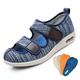TiiLyy Mens Wide Toe Walking Shoes, Diabetic Walking Shoes, Men's Edema Diabetic Shoes, Platform Slip-On Slippers Orthopaedic Shoe, Women Wide Fit Sports Sandals Wedge,Light Blue,5