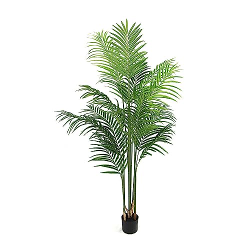 HYGRAD BUILT TO SURVIVE Large Artificial Fake Tree Plants Indoor Fake Decorative Plants In Pot Outdoor Fake Plant Pots Flora Exotic Tree Plants In Pots (Areca Palm - 160cm), FP-12
