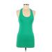 Athleta Active Tank Top: Green Solid Activewear - Women's Size X-Small
