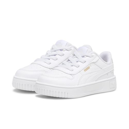 „Sneaker PUMA „“Carina Street Sneakers Mädchen““ Gr. 26, weiß (white gold) Kinder Schuhe Sneaker“