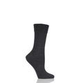 1 Pair Anthracite Sensitive Berlin Merino Wool Left And Right Comfort Cuff Socks Ladies 2.5-5 Ladies - Falke