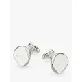 Kit Heath Personalised Sterling Silver Round Cufflinks, Silver