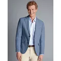 Charles Tyrwhitt Classic Fit Linen Cotton Check Blazer, Cobalt Blue