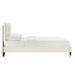 Sofia Channel Tufted Performance Velvet Platform Bed by Modway Upholstered/Velvet in White | 36 H x 41.5 W x 81.5 D in | Wayfair MOD-6987-WHI