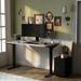 Inbox Zero Dany 60" Height Adjustable Standing Desk w/ Press-Pop-up Outlet Plastic/Acrylic/Metal in Gray | 60 W x 30 D in | Wayfair