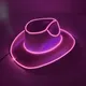 Chapeau de Cowboy Lumineux à LED Casquette de Cowgirl Shoous Bride Accessoires de Boîte de Nuit