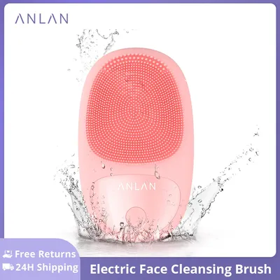 Anlan wasserdichte elektrische Gesichts reinigungs bürste Silikon Gesichts reinigungs bürsten