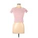 Shein Short Sleeve T-Shirt: Pink Tops - Women's Size Large