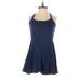 American Eagle Outfitters Casual Dress - A-Line Scoop Neck Sleeveless: Blue Print Dresses - Women's Size X-Small