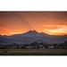 Loon Peak® Hortencia Sunset Over Longs Peak by Gerardobrucker Canvas in Gray/Orange | 12 H x 18 W x 1.25 D in | Wayfair