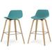 Wade Logan® McKinleyville 26.4" Counter Stool Wood in Gray | Wayfair 05D812F1BDEC45ED85659702C66A3AA1