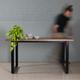 Solid Wood Dining Table | Solid Wood Table Metal Legs | KODA