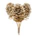 Set of 6 Gold Glittered Pine Cone Artificial Christmas Bundles 10.5"