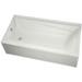 Maax Exhibit 60" Alcove Acrylic Soaking Tub with Right Drain and