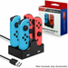 Charger Charging Station for Nintendo Switch 4 in 1 Switch Joycon Controller Charger Charging Dock Stand with 2 Extra USB charging Port
