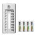 EBL 4-Pack 2800mAh AA Battery + 8 Bay Charger for Ni-MH Ni-CD AA AAA Rechargeable Batteries