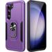 for Samsung Galaxy S23 Case Heavy Duty Military-Grade Protection Case for Galaxy S23 Case with Ring Holder Kickstand for Samsung S23 Case Slim Soft Bumper Case for Samsung S23 Case Purple