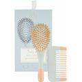 Bachca Baby Kit Blue - Brush100% Boar Small Size + Wooden Comb Bürstenset