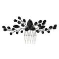 Hair Wedding Comb Bridal Side Pearl Crystal Accessories Rhinestone Comb Bride Headpiece Sticks Black Headdress Flower