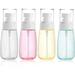 4PCS Fine Mist Spray Bottle 3.4oz/100ml Plastic Empty Clear Refillable Travel Container Essences Rose Water Mister