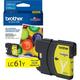 Brother LC61Y Original Ink Cartridge - Inkjet - 325 Pages - Yellow - 1 Each | Bundle of 10 Each