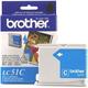 Brother LC51C Original Ink Cartridge - Inkjet - 400 Pages - Cyan - 1 Each | Bundle of 2 Each