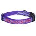 Purple Personalized Reflective Traffic Dog Collar, Small