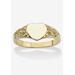 Women's Yellow Gold-Plated Heart Shaped Ring by PalmBeach Jewelry in Gold (Size 6)