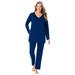 Plus Size Women's 2-Piece Lounge Set by Dreams & Co. in Evening Blue (Size L)