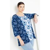 Nina Placed Top - navy