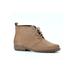 Wide Width Women's White Mountain Auburn Lace Up Bootie by White Mountain in Natural Suede (Size 7 W)