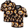 Men's PLEASURES Black Tampa Bay Rays Flame Fireball Button-Up Shirt