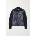 Moncler - Ribbed Wool-blend And Quilted Shell Down Jacket - Navy