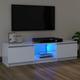 Meuble tv avec lumières led Moderne - Meuble de rangement - Buffet Salon - Blanc 120x30x35, 5 cm
