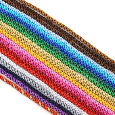 10 meter 3mm 3 Aktien Verdreht Baumwolle Nylon Cords Bunte DIY Handwerk Geflochtene Dekoration Seil