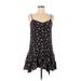 Thakoon Collective Casual Dress - A-Line V Neck Sleeveless: Black Floral Dresses - Women's Size 2