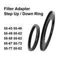Camera Lens Filter Adapter Ring Step Up / Down Ring Metal 55 mm - 43 46 49 52 58 62 67 72 77 82 mm