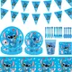 Stitch Birthday Festive Party Supplies Tableware Paper Napkin Tablecloth Plate Balloon Plate Baby