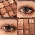 9 Colors Pearlescent Eyeshadow Palette Matte Earth Color Eye Shadow Shiny Sequins Eye Shadow