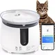 AQHH Cat Water Fountain with Wireless Pump Pet Water Fountain for Cats Inside Automatic Smart