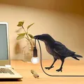 Resin Lucky Bird Crow Wall Lamp Table Lamp Night Light Bedroom Bedside Living Room Wall Lamp Home