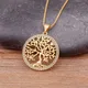 Nidin New Arrival Classic Fashion Tree of Life Gold Plated Crystal Necklaces & Pendants Women Zircon