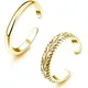 2 PCS Stainless Steel Toe Ring for Women Girls Retro Vintage Design Adjustable Ring Set Summer Beach