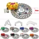 Motorcycle Brake Caliper 2 Piston RPM 200mm Disc Floating Rotor 70mm Pitching Front Universal for